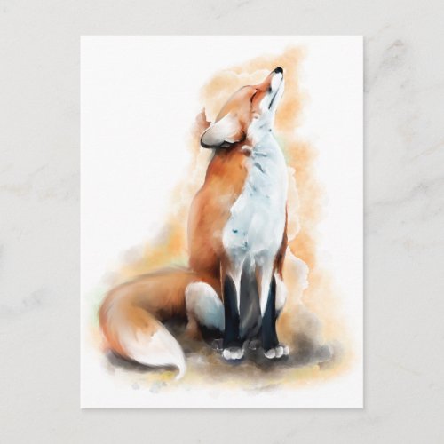 Offended fox postcard