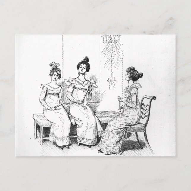 Offended two or three young ladies postcard (Front)