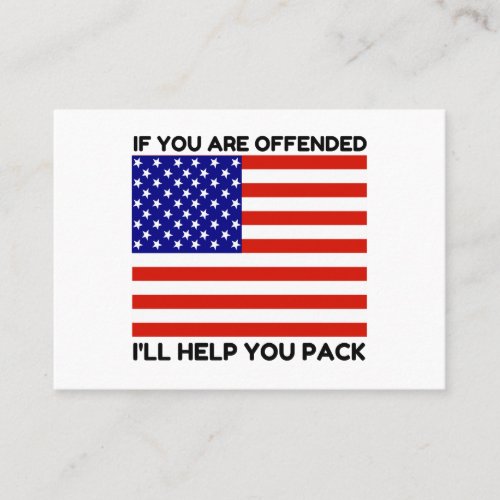 Offended USA Flag Help Business Card