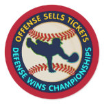 Offense Sells Tickets Classic Round Sticker