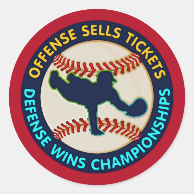 Offense Sells Tickets Classic Round Sticker (Front)