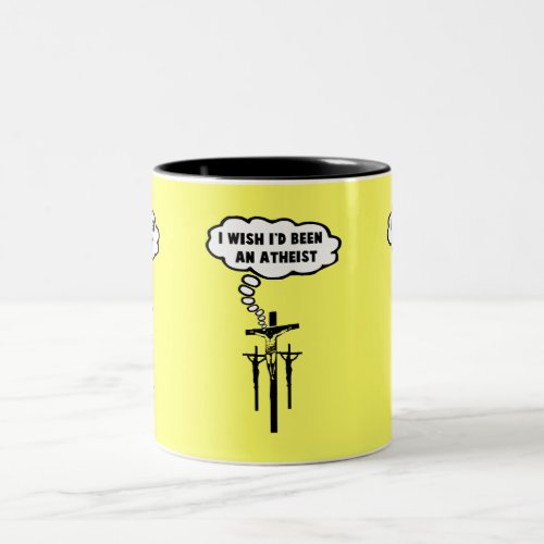 Offensive atheist Two_Tone coffee mug