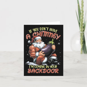 Offensive Christmas Adult Ual Innuendo Santa Rude Card
