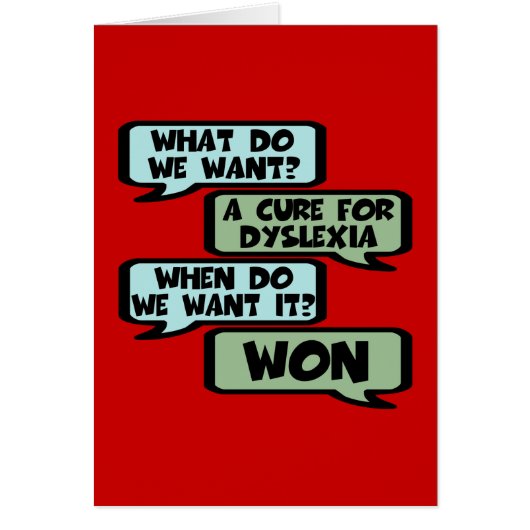 Offensive dyslexia slogan cards (Front)