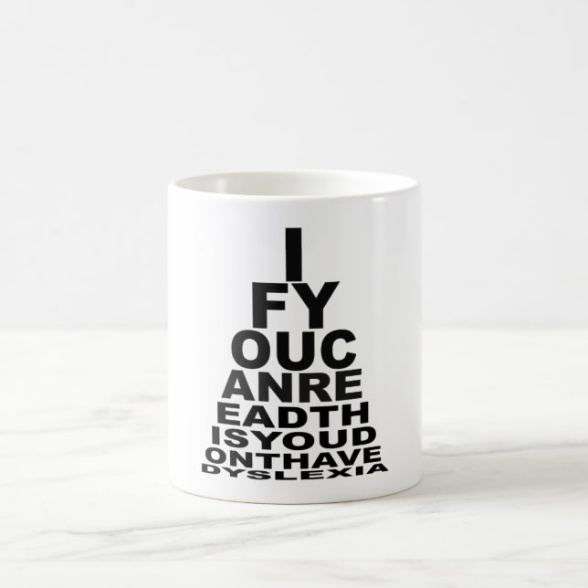 Offensive dyslexic coffee mug (Center)