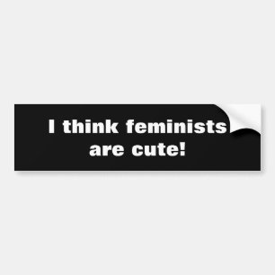 Offensive feminist bumper sticker