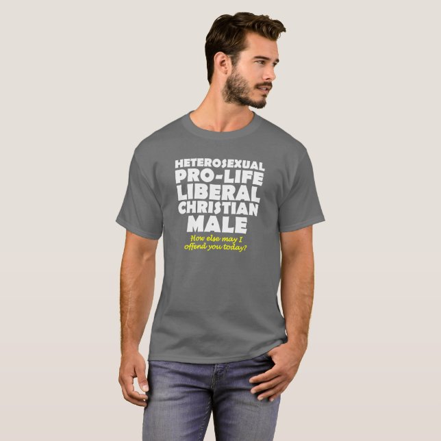 Offensive Prolife Male Christian Shirt Humor (Front Full)