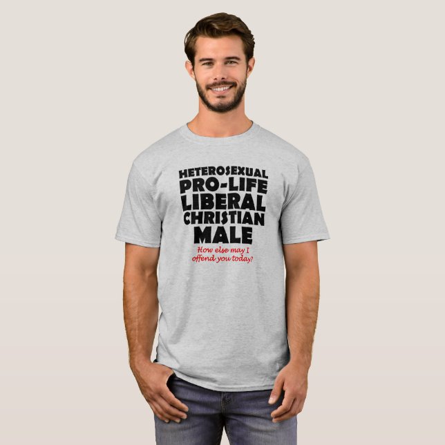 Offensive Prolife Male Christian Shirt Humor (Front Full)