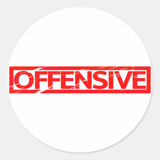 Offensive Stamp Classic Round Sticker (Front)