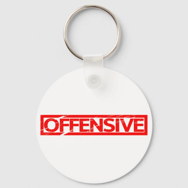 Offensive Stamp Keychain (Front)
