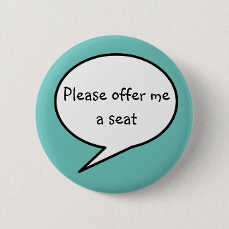 Offer me a seat, blue, hidden disability awareness button