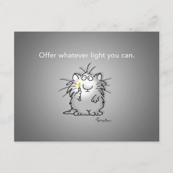 Offer Whatever Light You Can By Sandra Boynton Postcard by SandraBoynton at Zazzle