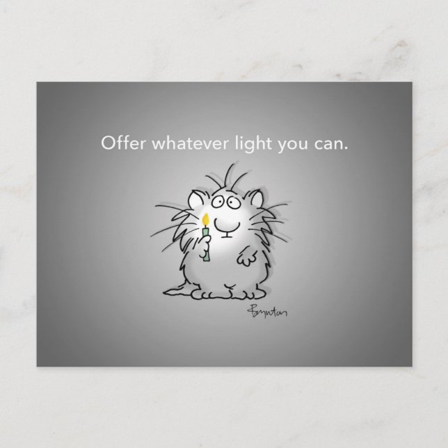 OFFER WHATEVER LIGHT YOU CAN by Sandra Boynton Postcard (Front)