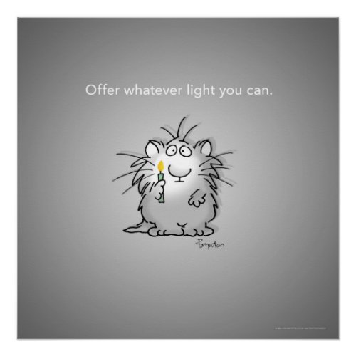 OFFER WHATEVER LIGHT YOU CAN by Sandra Boynton Poster