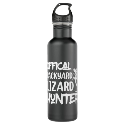 Offical Backyard Lizard Hunter Lizard Lover Reptil Stainless Steel Water Bottle