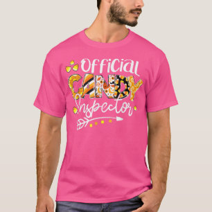 Offical Candy Inspector Candy Corn Kids Halloween  T-Shirt