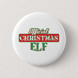 Offical Christmas Elf - Santa's Helper Pinback Button