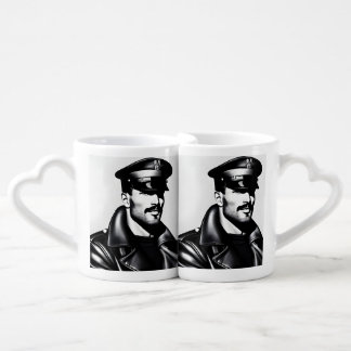 Offical Iconic LGBTQ Gay Leather Daddy Biker Art  Coffee Mug Set