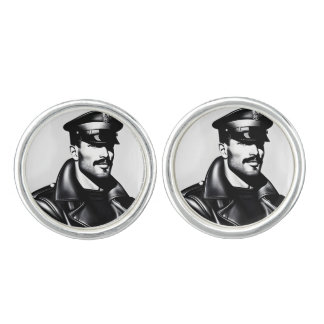 Offical Iconic LGBTQ Gay Leather Daddy Biker Art Cufflinks