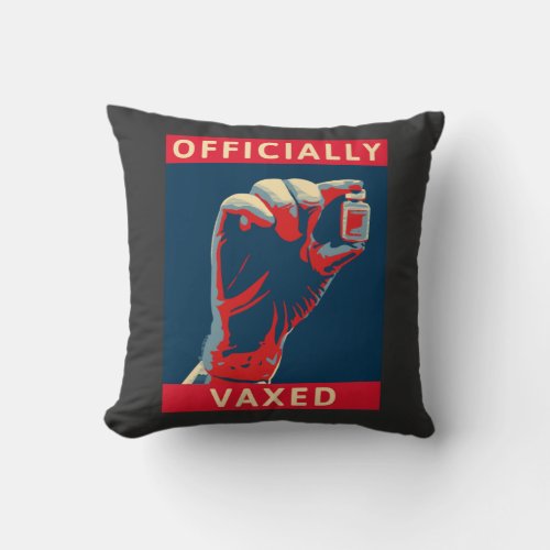 Offically Vaxed  Throw Pillow