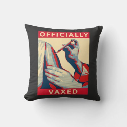 Offically Vaxed  Throw Pillow