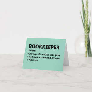 Office Accountant Definition Humor Thank You Card