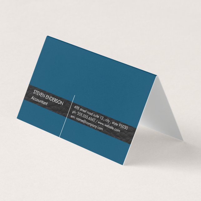 Office Accountant / Leather Trim Business Card (Front)