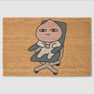 Office Apeach Bored Apeach Coworker Apeach Fiber Doormat