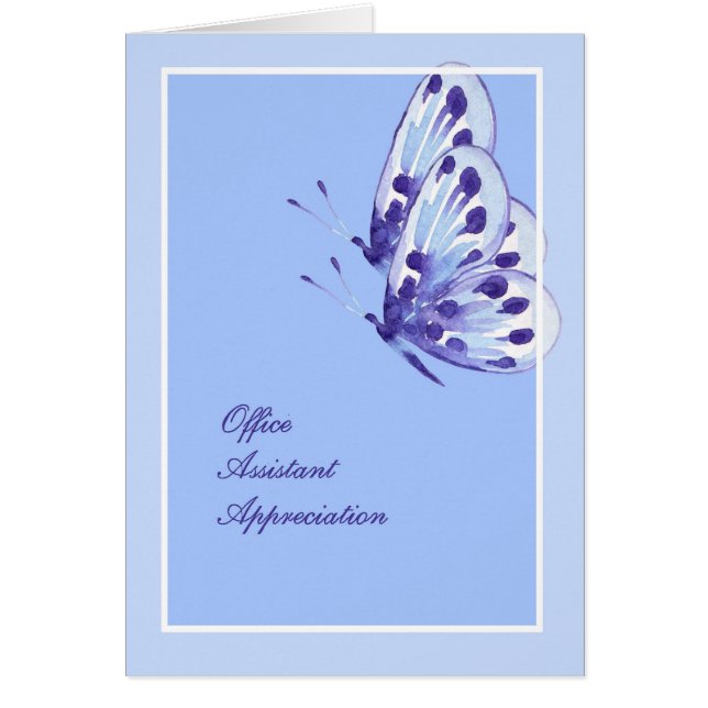 Office Assistant Appreciation Card Butterflies (Front)