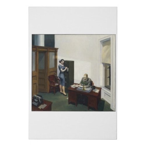 Office at Night _ Edward Hopper Faux Canvas Print
