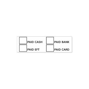 Office banking payment forms check block admin self-inking stamp