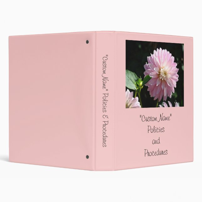 Office binder Policies & Procedures Floral (Background)