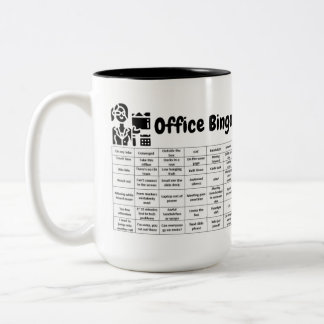Office Bingo Two-Tone Coffee Mug