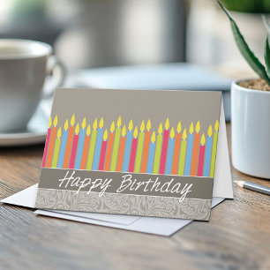 Office Birthday Card with Candles