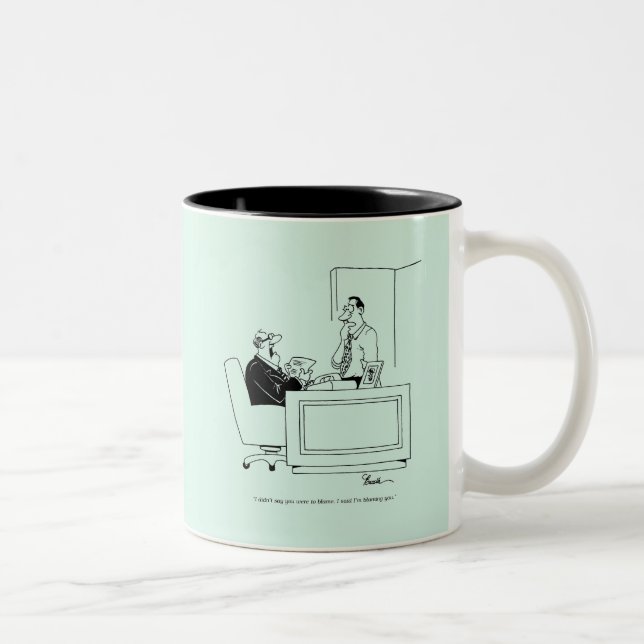 Office Blame Two-Tone Coffee Mug (Right)