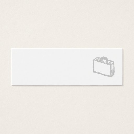 Customizable Office Briefcase or Travellers Suitcase. Sketch. Business Card Templates