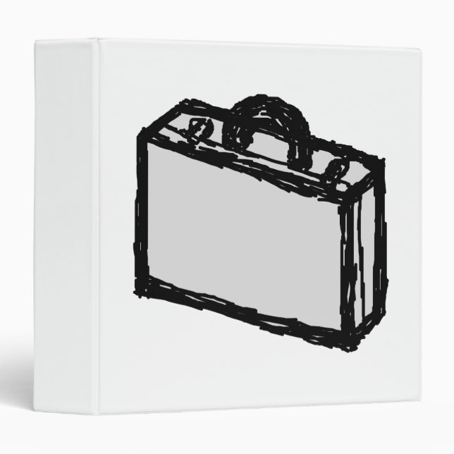 Office Briefcase or Travellers Suitcase. Sketch. 3 Ring Binder (Front/Spine)