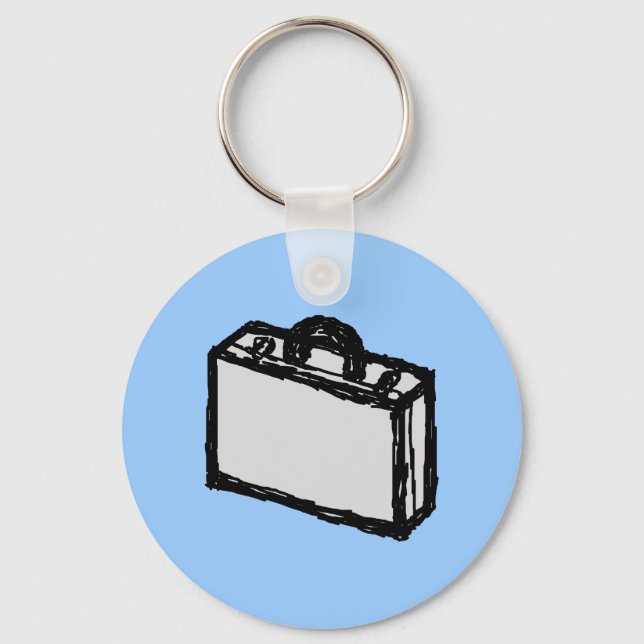 Office Briefcase or Travellers Suitcase. Sketch. Keychain (Front)