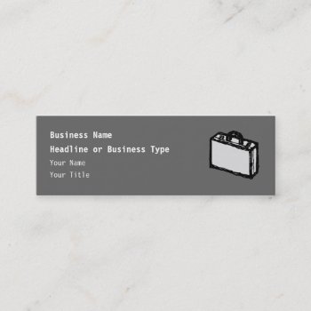 Office Briefcase Or Travellers Suitcase. Sketch. Mini Business Card by Graphics_By_Metarla at Zazzle