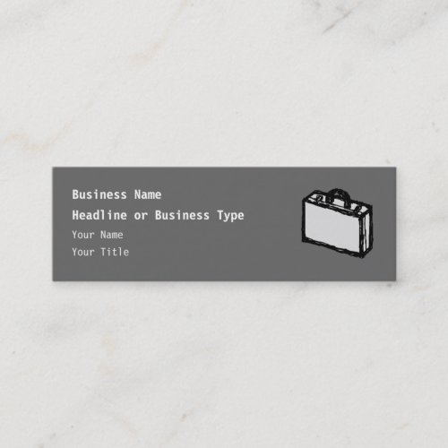 Office Briefcase or Travellers Suitcase. Sketch. Business Card Template