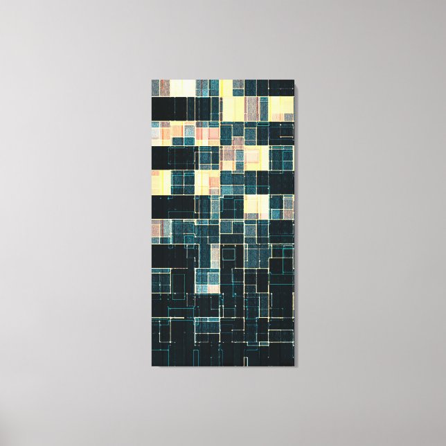 Office Building at Night Canvas Print (Front)