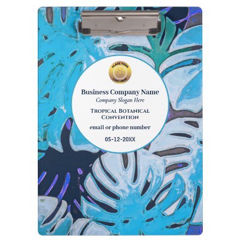 Office Business Company Logo Tropical Personalize Clipboard