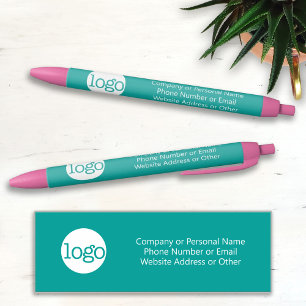 Office Business Logo & Text CAN EDIT AQUA - Pen