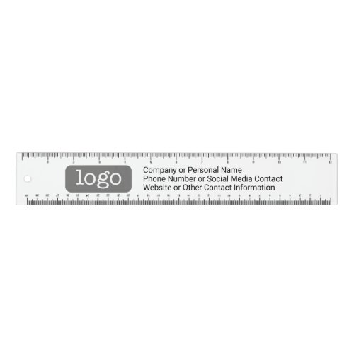 Office Business Logo with 3 lines of Text White Ruler