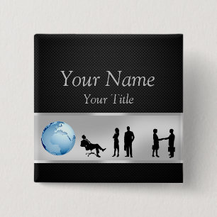 Office Business People World Globe - Button