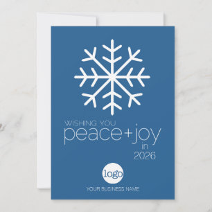 Office Calendar - Wishing Peace Joy Business Logo Holiday Card