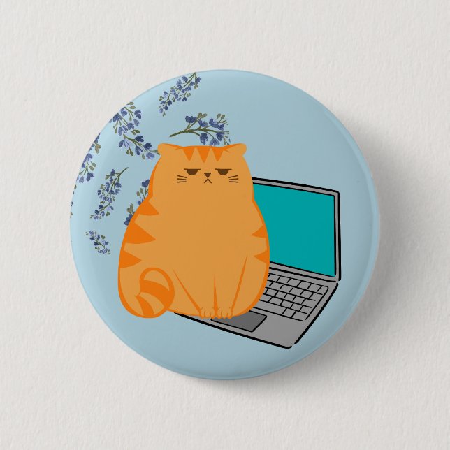 Office Cat Button (Front)