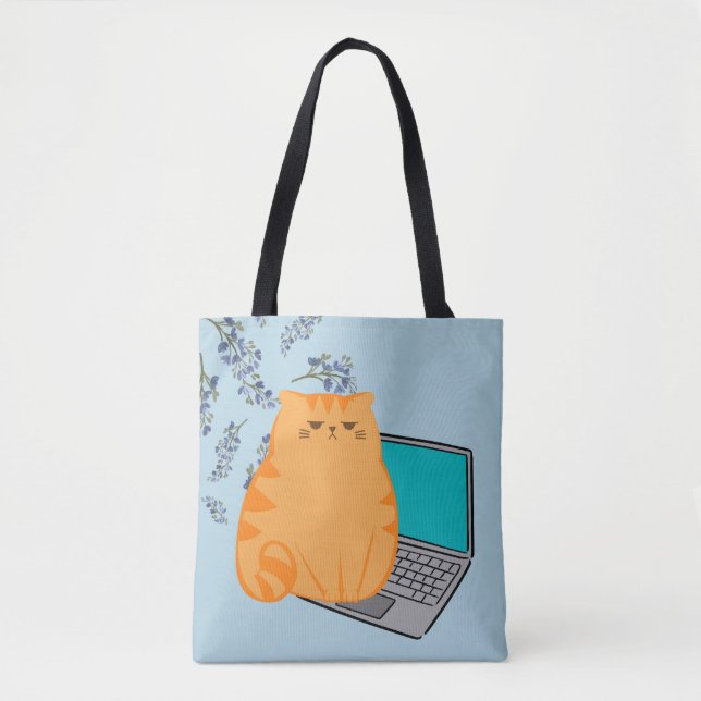 Office Cat Tote Bag (Front)