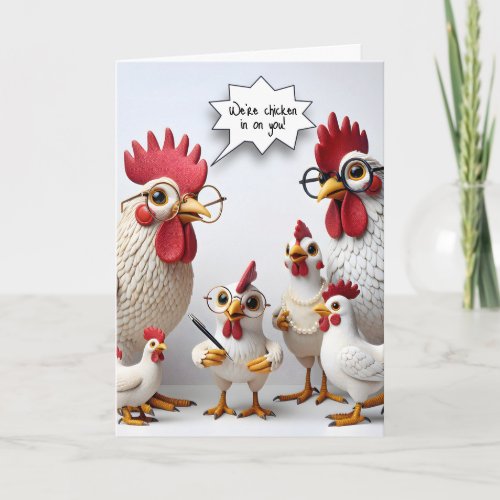 Office Chickens For Get Well Soon Card