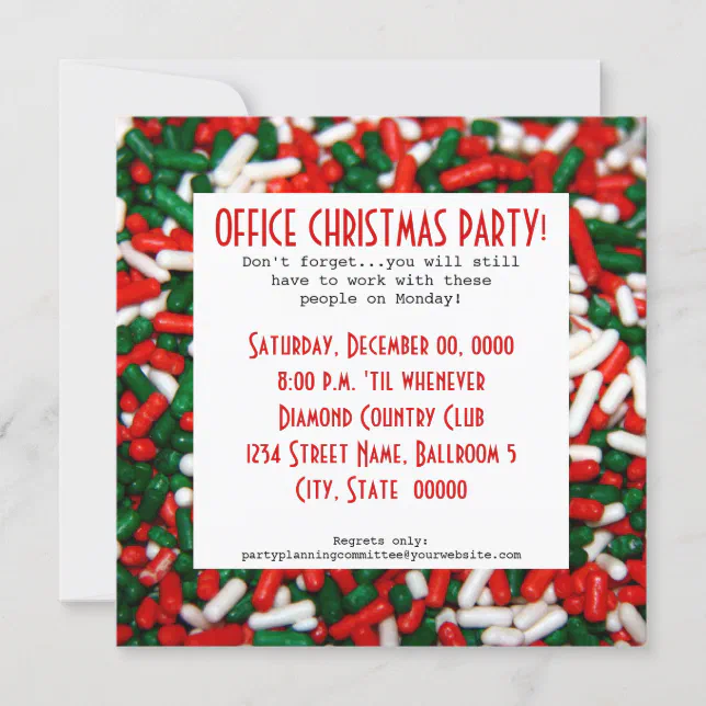 Office Christmas Party Invitations | Zazzle